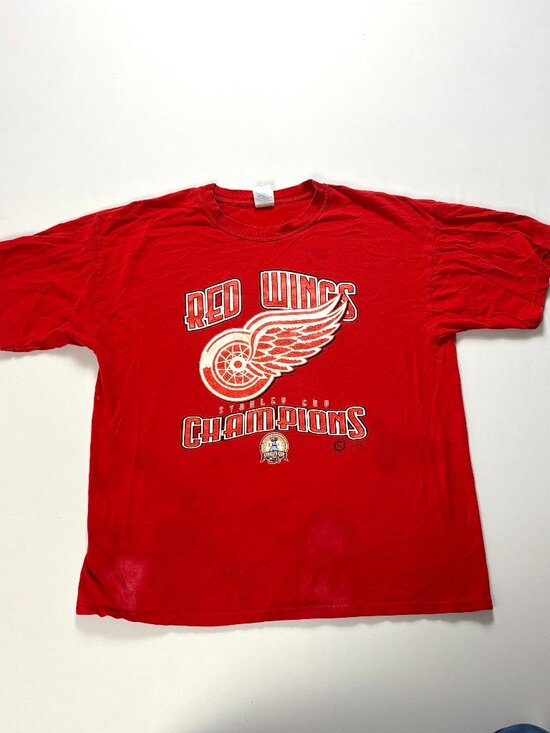 Other - Vintage Detroit Red Wings 2002 Stanley Cup T Shirt Red Sz XL NHL Champions